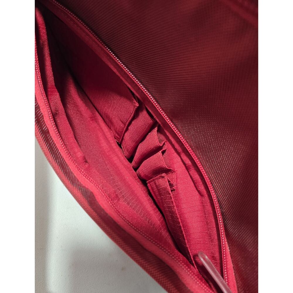 Mandarina Duck Laptop Bag Tank Briefcase Messenger Red Nylon Rubber 16"x12.5" - Picture 16 of 16